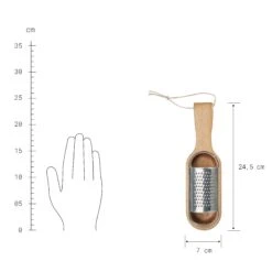 Parmesanreibe L 24,5 X B 7cm GOURMET In Braun-Silber -Küche Store butlers parmesanreibe l 24 5 x b 7cm gourmet in braun silber 2