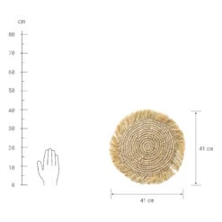 Platzset Mit Fransen Ø41cm RAFFIA In Natur -Küche Store butlers platzset mit fransen o41cm raffia in natur 2