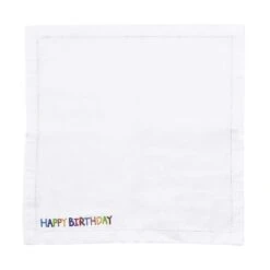 Serviette L 45 X B 45cm HAPPY BIRTHDAY In Weiß -Küche Store butlers serviette l 45 x b 45cm happy birthday in weiss 2