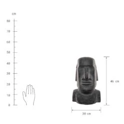 Statue Höhe 46cm MOAI In Grau -Küche Store butlers statue hohe 46cm moai in grau 2