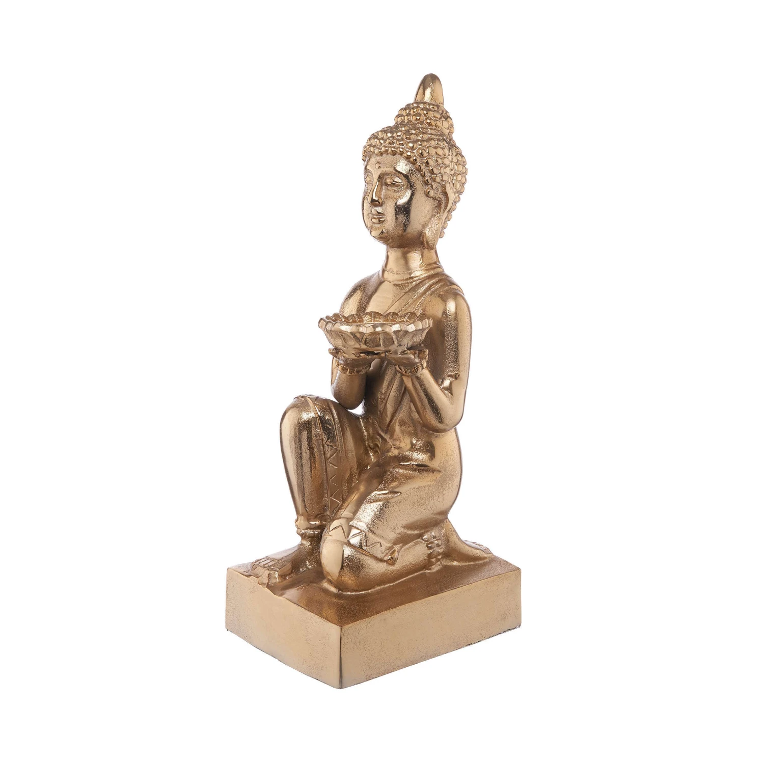 Statue Mit Kerzenteller Höhe 44cm BALI In Gold 5 Statue Mit Kerzenteller Höhe 44cm BALI In Gold – Bild 5