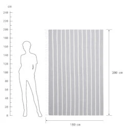 Strandtuch L 200 X B 180cm SURFSIDE In Hellgrau -Küche Store butlers strandtuch l 200 x b 180cm surfside in hellgrau 2