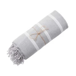 Strandtuch L 200 X B 180cm SURFSIDE In Hellgrau -Küche Store butlers strandtuch l 200 x b 180cm surfside in hellgrau 5