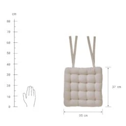 Stuhlkissen Mit Bändchen L 35 X B 37cm SOLID In Beige -Küche Store butlers stuhlkissen mit bandchen l 35 x b 37cm solid in beige 3