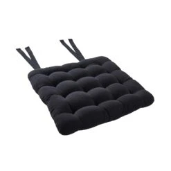 Stuhlkissen Mit Bändchen L 35 X B 37cm SOLID In Schwarz -Küche Store butlers stuhlkissen mit bandchen l 35 x b 37cm solid in schwarz 3