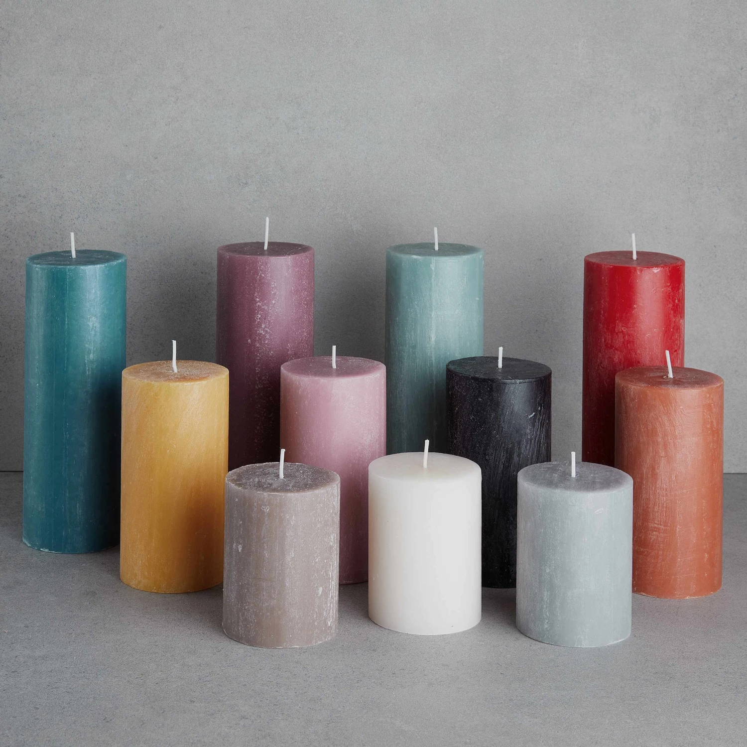 Stumpenkerze Höhe 9cm RUSTIC In Rosa 4 Stumpenkerze Höhe 9cm RUSTIC In Rosa – Bild 4