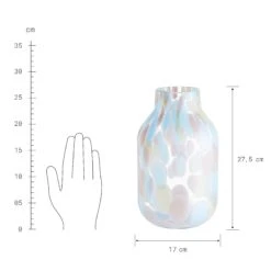 Vase Höhe 28cm CONFETTI In Hellblau-Hellrosa -Küche Store butlers vase hohe 28cm confetti in hellblau hellrosa 3
