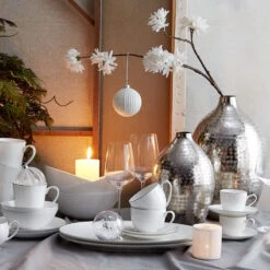 Vase Höhe 35 Cm INDIRA In Silber -Küche Store butlers vase hohe 35 cm indira in silber 2