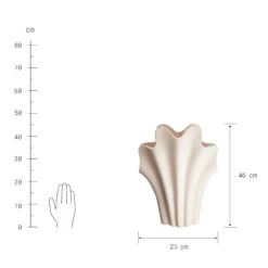Vase Höhe 46cm SHELL In Beige -Küche Store butlers vase hohe 46cm shell in beige 2